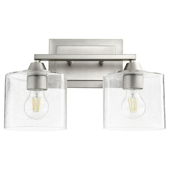 Palmers Lawns 2 Light Vanity Light in Soft Contemporary Style 15 inches Wide By 9.25 inches High-Satin Nickel Finish Bailey Street Home