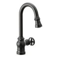 thumbnail image 3 of Moen S52003 Paterson 1.5 GPM Single Hole Pull Down Bar Faucet - Black, 3 of 7