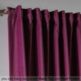 thumbnail image 5 of 3S Brother's Extra Long Solid Luxury Matte Velvet Soft Curtain Magenta-Pink Single Panel Hanging Back Tap & Rod Pocket Home Décor 5-25 Feet Custom Made Curtains -Made in Turkey Each(52"x84"), 5 of 7
