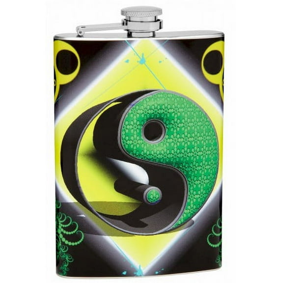 8oz Yin-Yang Hip Flask