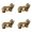 Khaki 4Packs, variant on Brass Frog Figurine Exquisite Decorative Ornament For Home Unique Idea For Nature Lovers And Collectors 2PCS,2.1x3.9 cm,White