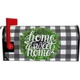 thumbnail image 2 of Boxwood Wreath Magnetic Mailbox Cover MailWraps Buffalo Check Plaid Home Sweet Home Rustic Farmhouse Mailbox Covers Wraps Post Box Cover Oversized 25x21 Mailwrap Garden Home Decor, 2 of 5