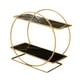 thumbnail image 4 of Organizador de encimera de baño, elegante estante de almacenamiento de cosméticos de 2 niveles, bandeja de tocador Negro, 4 of 9