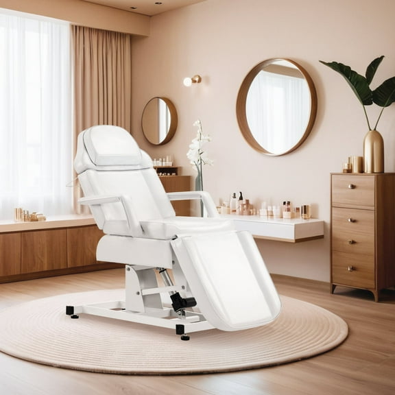 BarberPub 3 Motors Power Reclining Massage Table, Adjustable Esthetician Bed, 440 lbs Capacity