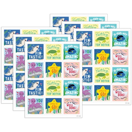 Creative Teaching Press Sea Friends Reward Stickers, 60 Per Pack, 6 Packs
