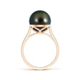 thumbnail image 2 of ANGARA Classic Tahitian Cultured Pearl Ring in 14K Rose Gold for Women | June Birthstone, Birthday, Anniversary, Jewelry Gift for Women | Pearl Ring, 2 of 7