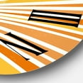 thumbnail image 3 of Designart 'Minimalist Bright Shining Orange Sun Rays I' Modern Wall Clock, 3 of 5