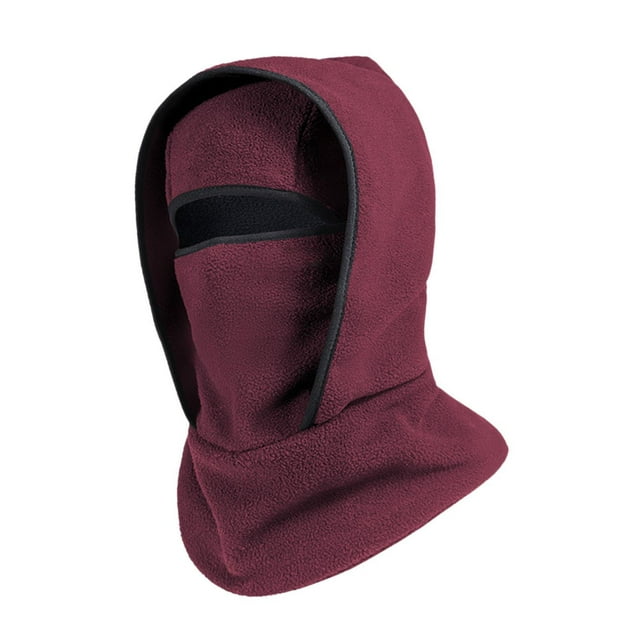 Pasamontañas con capucha, gorro de invierno, resistente al viento, térmico, transpirable, para el cuello rojo