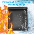 thumbnail image 4 of Uxcell 2 Pcs Faraday Bags, 13.4 x 8.0 Inch Phone Car Keys Fob Protector Faraday Bags Fireproof Waterproof Document Bag for NFC RFID GPS Sensor Key, Black, 4 of 7