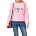 thumbnail image 4 of Women's Sweatshirts 2025 Kindness Sweatshirt Long Sleeve Crewneck Casual Pullover Tops Sweatshirt for Women, 4 of 6