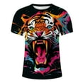 thumbnail image 3 of Male Spring And Autumn Print Short Sleeve Round Neck T Shirt Floral Fashion Trend Bottoming Shirt Tops Long Sleeves for Men Shirts for Men Pack Loose Fit T Shirts for Men Mens Graphic T Shirts Mens A, 3 of 4