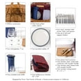 thumbnail image 2 of Picnic Time Highlander Bombay Picnic Basket with Deluxe Service for Four, 2 of 7