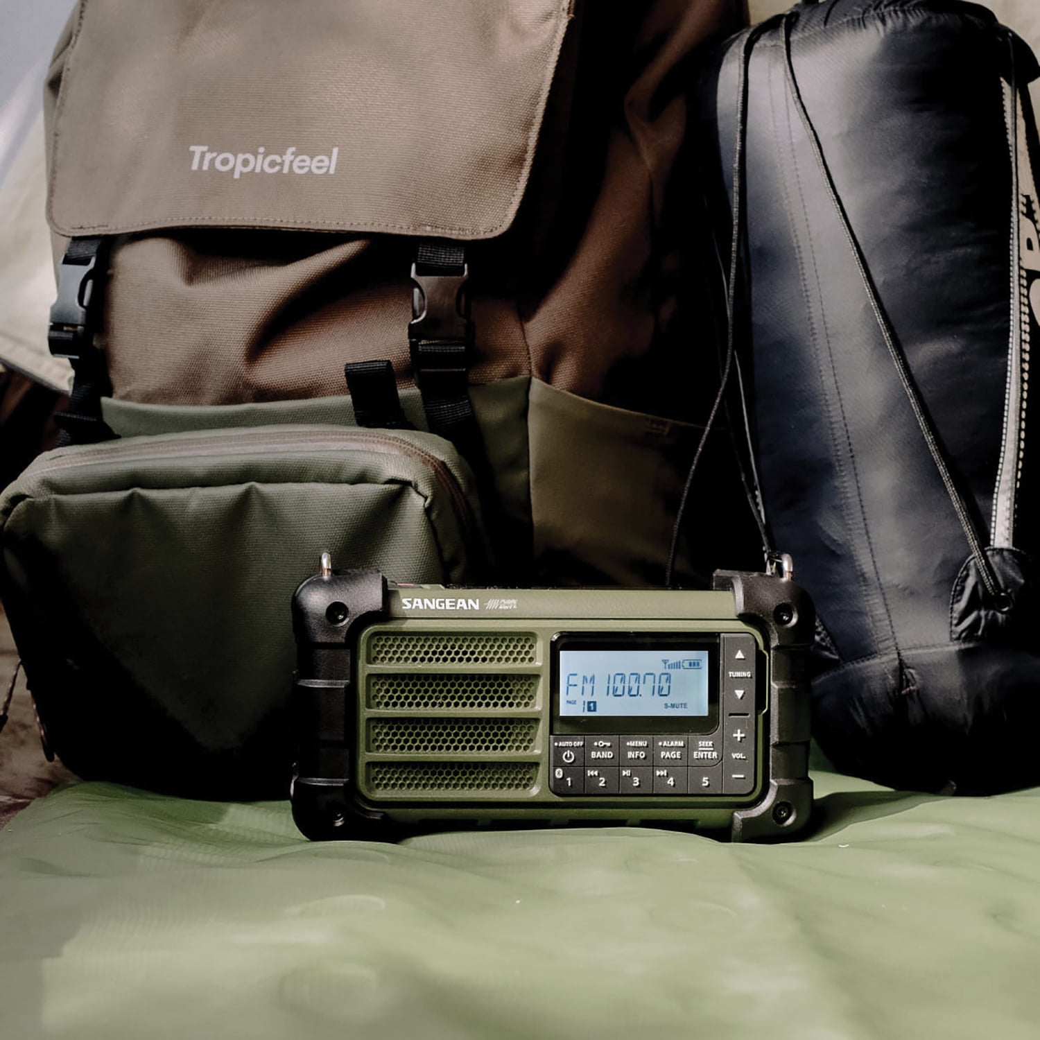 Sangean Portable AM/FM Portable Weather Radio, Forest Green, MMR-99 FCC, MMR-99