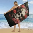 thumbnail image 4 of Gothic Skull Lover Beach Towel – with A Unique Design, Extra Large,XL (32”x 63”) for Kids & Adults, 4 of 7