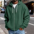 thumbnail image 3 of Waffle Knit Hoodies for Men Full Zip Sweatshirt Hooded Cardigan with Pocket Loose Fit Drawstring Athletic Jackets, 3 of 7