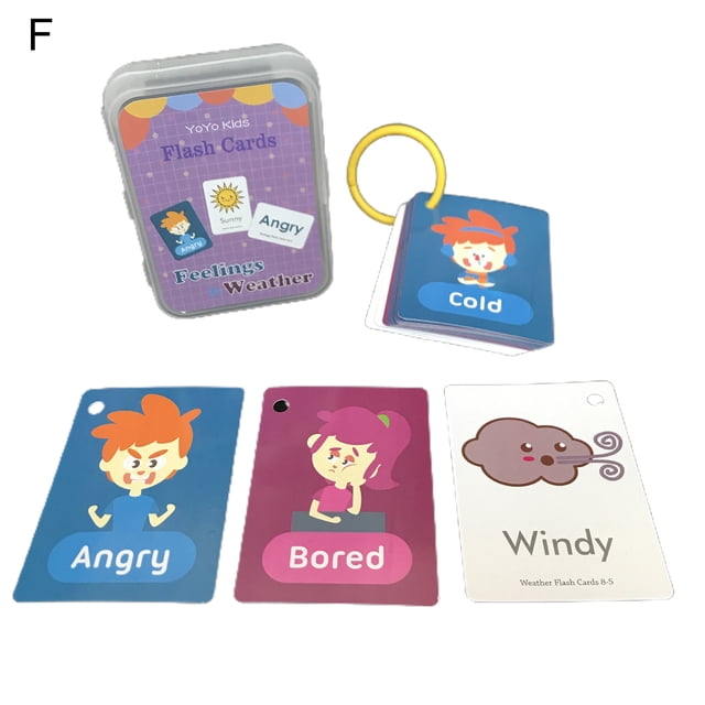 Visland Baby Flash Card Thickened Eye Protection Improve Logic Early Learning Flash Card Animal Number Alphabet Card Kit for Newborn