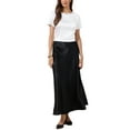 thumbnail image 2 of Summer Silk Satin Tops for Women Dressy Casual Short Sleeve Floral Lace Blouse Elegant Work Shirts M White, 2 of 6