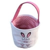 ONHUON Easter Basket Holiday Rabbit Bunny Printed Canvas Gift Carry Candy Bag