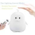 thumbnail image 3 of Luz Nocturna para Niños Lámpara De Pingüino Lámpara De Noche De Silicona Suave 9 Colores Luz Nocturna LED con Control Remoto Recargable para Regalo/Oficina/Dormitorio/Sala De Estar/Exterior brillar  Electrónica, 3 of 5
