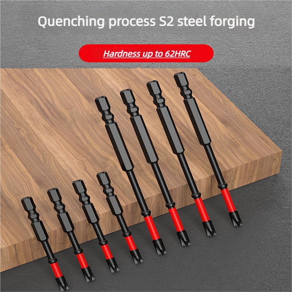 FPH2 Impact Screwdriver Bit Set for Electricians,Fph2 Screwdriver,S2 Steel 65mm & 110mm,1/4 Inch Hex Shank Magnetic Cross Slot Screw Driver Drill Bits Used on Circuit Breakers