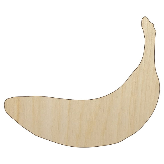 Banana Fruit Wood Shape Unfinished Piece Cutout Craft DIY Projects - 4.70 Inch Size - 1/8 Inch Thick
