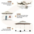 thumbnail image 5 of LAZY BUDDY 13'x13' Pop up Canopy, Easy Set-up Outdoor Canopy Tent Folding Instant Sun Shelter for Picnic, Party, Camping, 5 of 10