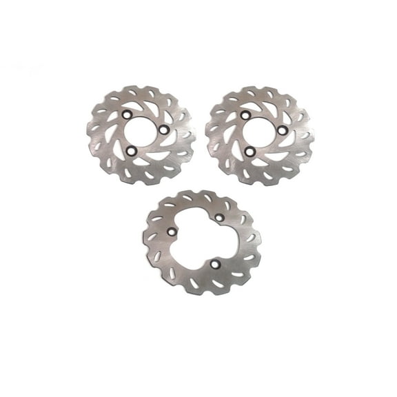 Full Brake Rotor Set for Suzuki QuadRacer 450 2x4 LT-R450, Stainless Steel,, Optimal Braking