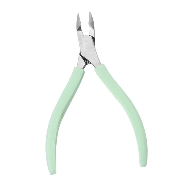 HILABEE Professional Cuticle Trimmer Scissors Anti Slip Silicone Handle Cuticle Green