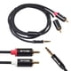 thumbnail image 3 of Gwong Electrónica Cable adaptador de cable de audio estéreo auxiliar de 3RCA a 2RCA a 2RCA para el altavoz del teléfono, 3 of 7