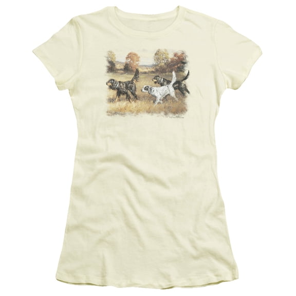 Wildlife Three Setters Junior Women's T-Shirt Sheer Cream