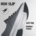 thumbnail image 3 of AMANSSE Mens Walking Shoes Non Slip Running Shoes Slip on Lightweight Breathable Sock Shoes Athletic Workout Gym Sneakers Dark Grey Size 11, 3 of 7