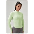 thumbnail image 2 of Women Tight Yoga Zipper Jacket Sports Long Sleeve Quick Dry Running Fitness Tops, 2 of 5
