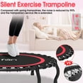 thumbnail image 5 of Jump Into Fun 40" Rebounder Trampoline for Adults, 330LBS Foldable Fitness Trampoline with Bungees, Adjustable Handlebar, Noise-free Exercise Rebounder for Indoor Workout, 5 of 9
