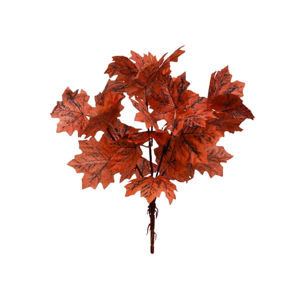 YIKA Halloween Decoration Home Decorations Fall Decor Artificial Silk Maple Leaves Branches Fall Stems Faux Maple Leaves For Wedding Bouquet Table Indoor Outdoor Fall Holiday Decor