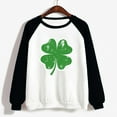 thumbnail image 3 of Aofany St Patricks Day Shirt for women Spring Patchwork St. Patrick's Day Printed Long Sleeves Round Neck Casual Tee Tops, 3 of 4