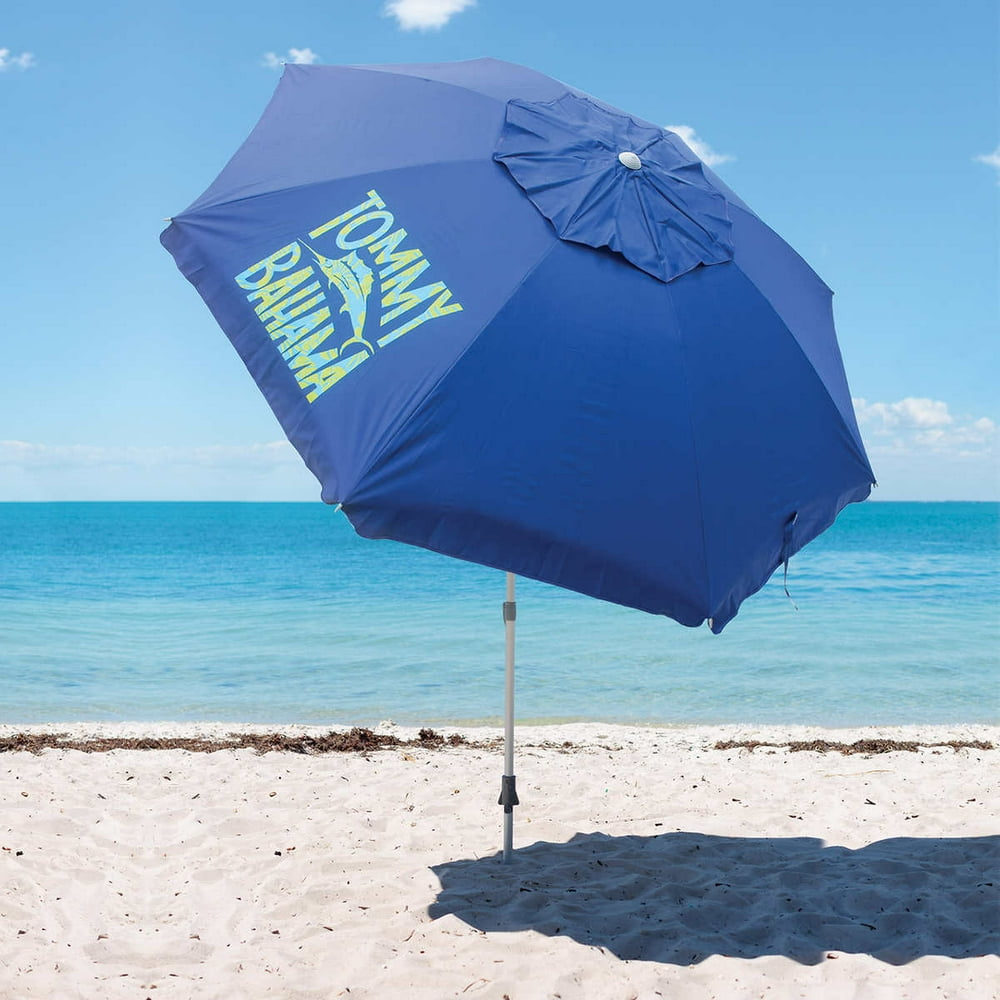 Blue Tommy Bahama 8-ft Beach Umbrella - Walmart.com - Walmart.com