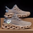 thumbnail image 5 of Perfert-Men'S Lightweight Fashion Plus Size Casual Sports Shoes | Stripe Pattern, Lace Closure, Fabric Upper, MD Sole, Round Toe, Suitable for Spring and Summer, 5 of 9