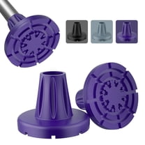 SupreGear Heavy-Duty Crutch Tips with Metal Insert, 7/8 inch Replacement foot, Purple, 2-Pack