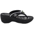 thumbnail image 4 of GP Wedge Platform Flip Flop Sandals for Women: 8161 Black, EU38 (US Size 7 - 7.5), 4 of 7
