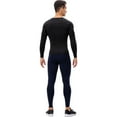 thumbnail image 7 of Active Men's Long Sleeve Compression Shirt with Crew Neck and Moisture-Wicking Stretch Fabric - Medium, Black, 7 of 7