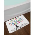 thumbnail image 2 of Music Bath Mat, Tree with Musical Notes and Birds on Branch Happy Jolly Celebrating Playful Style, Non-Slip Plush Mat Bathroom Kitchen Laundry Room Decor, 29.5 X 17.5 Inches, Multicolor, Ambesonne, 2 of 2