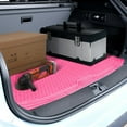 thumbnail image 5 of Heavy Duty Rubber Hot Pink Car Floor Mats & Cargo Liners, Deep Dish All-Weather Trunk Mats Durable Anti-Slip 3D Rhombus Waterproof Trim to Fit Liner Universal Fit Auto,Sedan,SUV,Truck,, 5 of 5