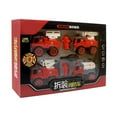 thumbnail image 3 of Juego de juguetes para camión de bomberos, modelo de camión de bomberos de 4 piezas, modelo de camión de bomberos, modelo de coche de bomberos, diseño a prueba de futuro, 3 of 8