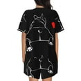 thumbnail image 3 of Picia Animal Bulldog Pajamas Sets for Women Soft Short-Sleeved Pjs with Lounge Shorts Two Piece Sleepwear-Large, 3 of 9