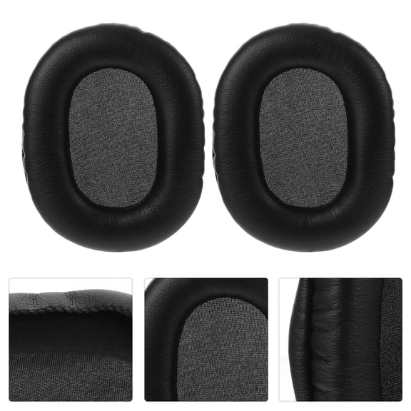 COOPHYA 2-Pack Black Replacement Ear Pads for Headphones Comfortable Portable Soft Cushion Covers