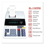 Sharp Calculators EL-1197PIII Two-Color Printing Desktop Calculator Black/Red Print 4.5 Lines/Sec