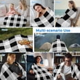 thumbnail image 5 of Black White Plaid Cooling Blanket,Lightweight Breathable Summer Throw Blanket with Double Sided Cold Effect,Spring Farmhouse Buffalo Checkered Picnic Blankets Bed Sheet for Hot Sleepers 40"x60", 5 of 8