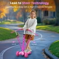 thumbnail image 6 of UPGO 3 Wheel Kid Scooter, 25mm Extra Thick Deck & Light up Wheels, Adjustable Heights for Kids Ages 3-12,Pink, 6 of 9
