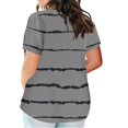 thumbnail image 3 of Frostluinai Plus Size Shirts for Women V Neck Striped T Shirts Short Sleeve Color Block Tunic Tops Casual Loose Blouses Soft Tees Clearance, 3 of 5