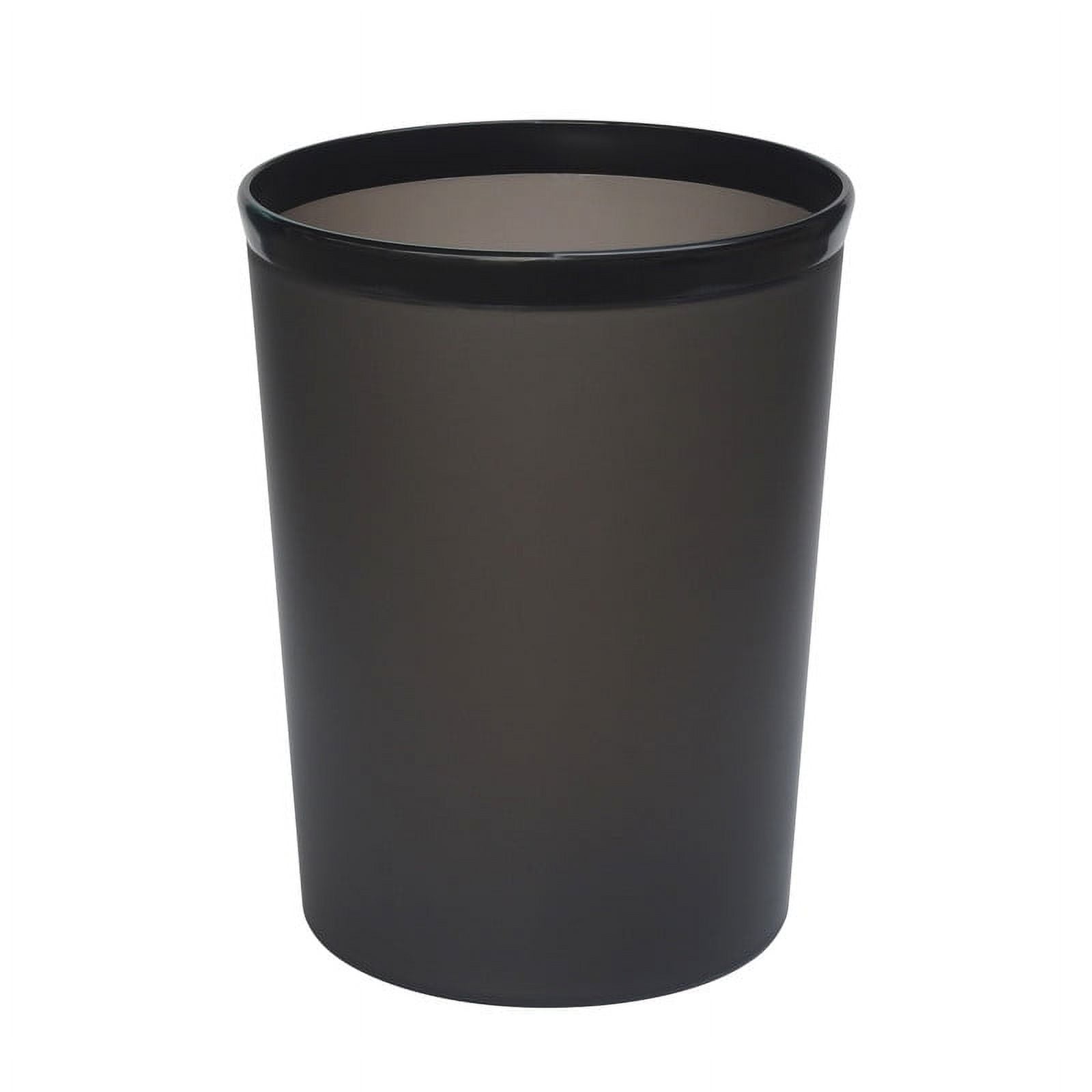 Mainstays Frosted Plastic Black Wastebasket